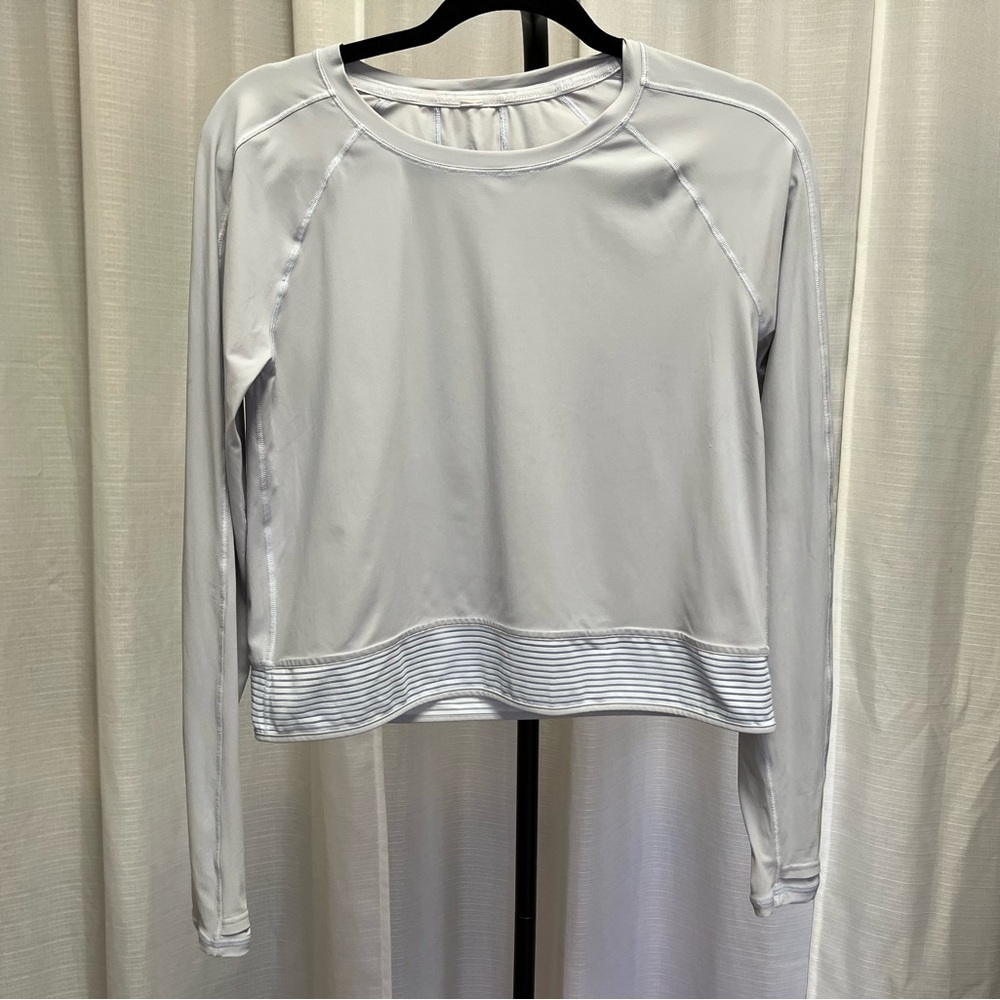 Lululemon Stripe in Stride Long Sleeve in blue | size small